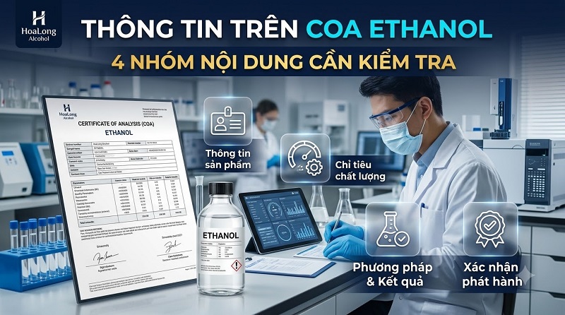 COA Ethanol Là Gì? Ý Nghĩa, Nội Dung Và Cách Kiểm Tra Chứng Nhận Chất Lượng